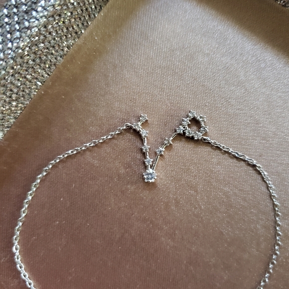 Silver Pisces Constellation Drawstring Bracelet - Picture 4 of 8